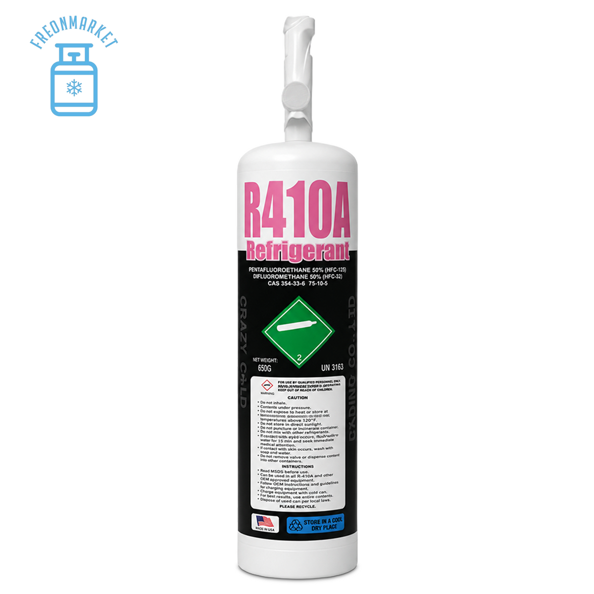 1.5 lb R410A Portable Refrigerant for Compatible AC Systems