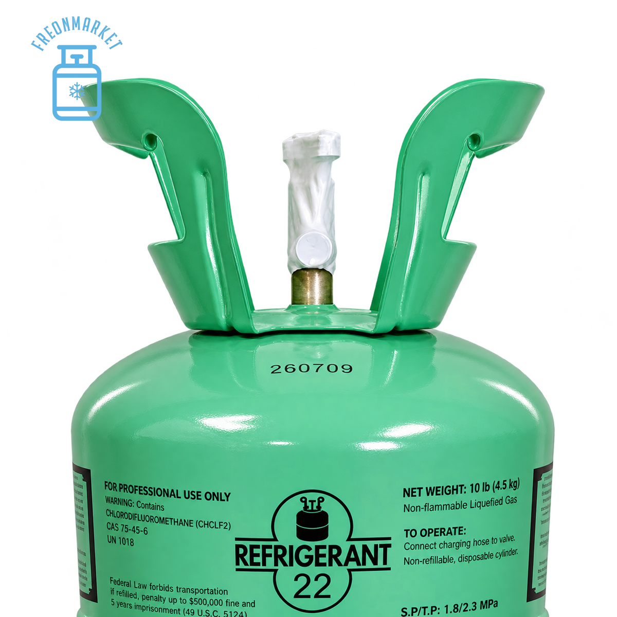 10 lb R22 Refrigerant for Compatible AC & Refrigeration Systems