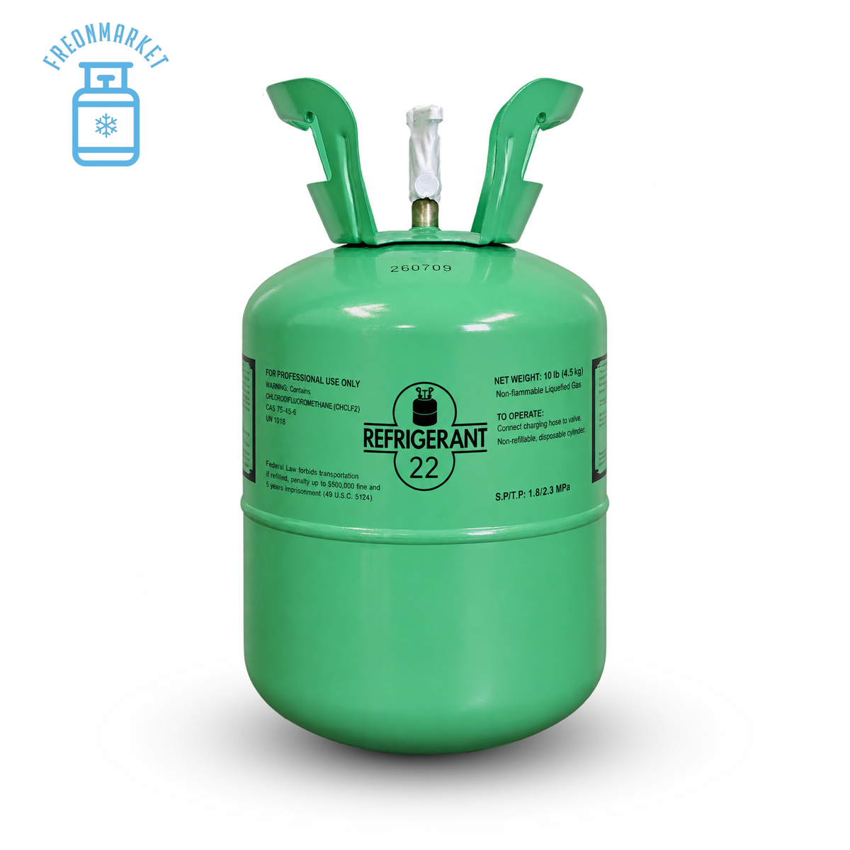10 lb R22 Refrigerant for Compatible AC & Refrigeration Systems