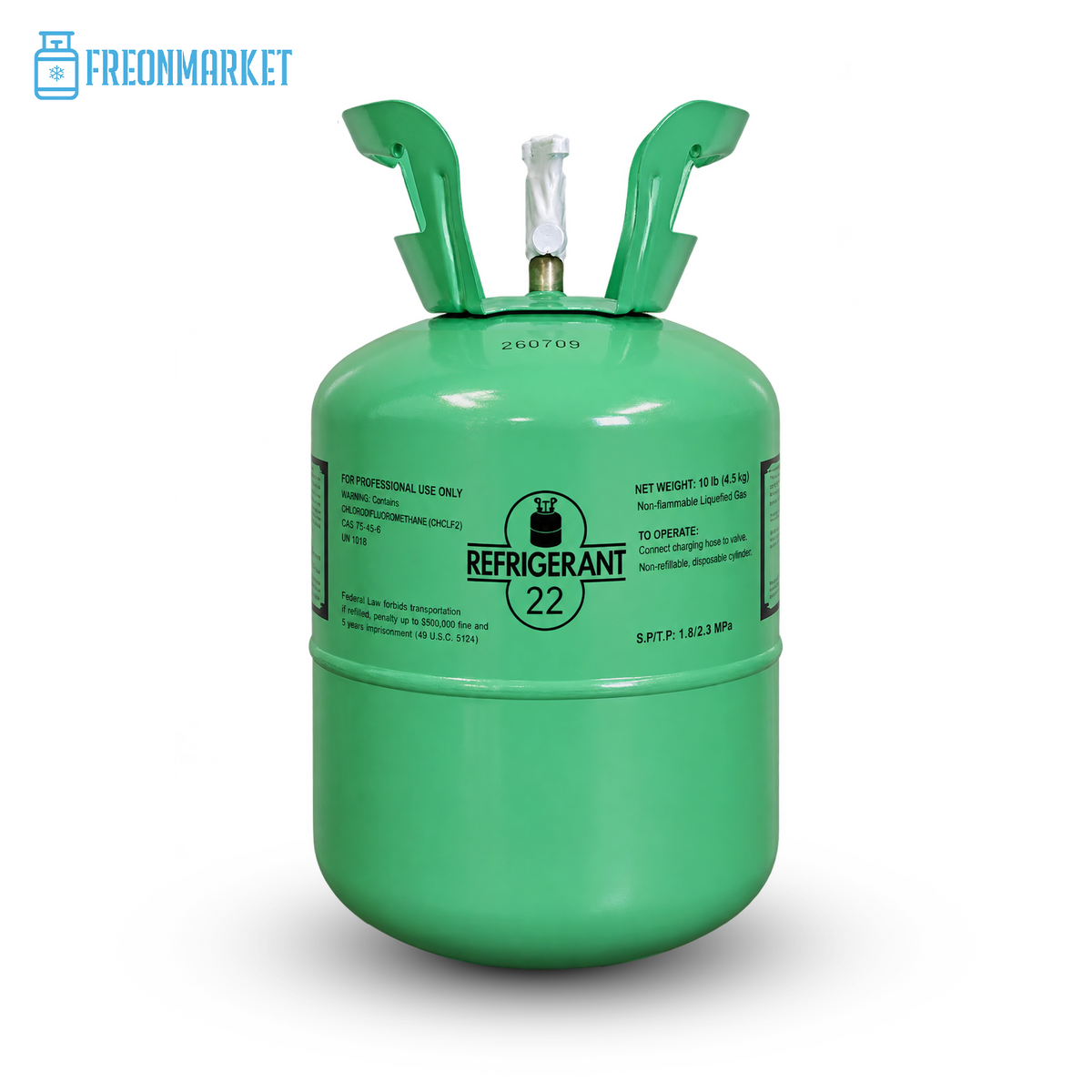 10Lb R22 R-22 Freon Refrigerant Gas