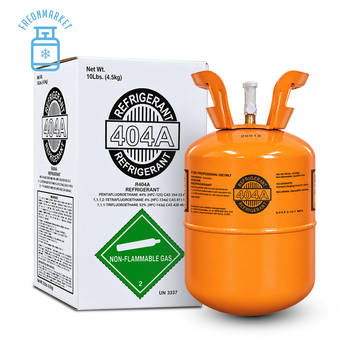 10 lb R404A Refrigerant for Commercial Refrigeration