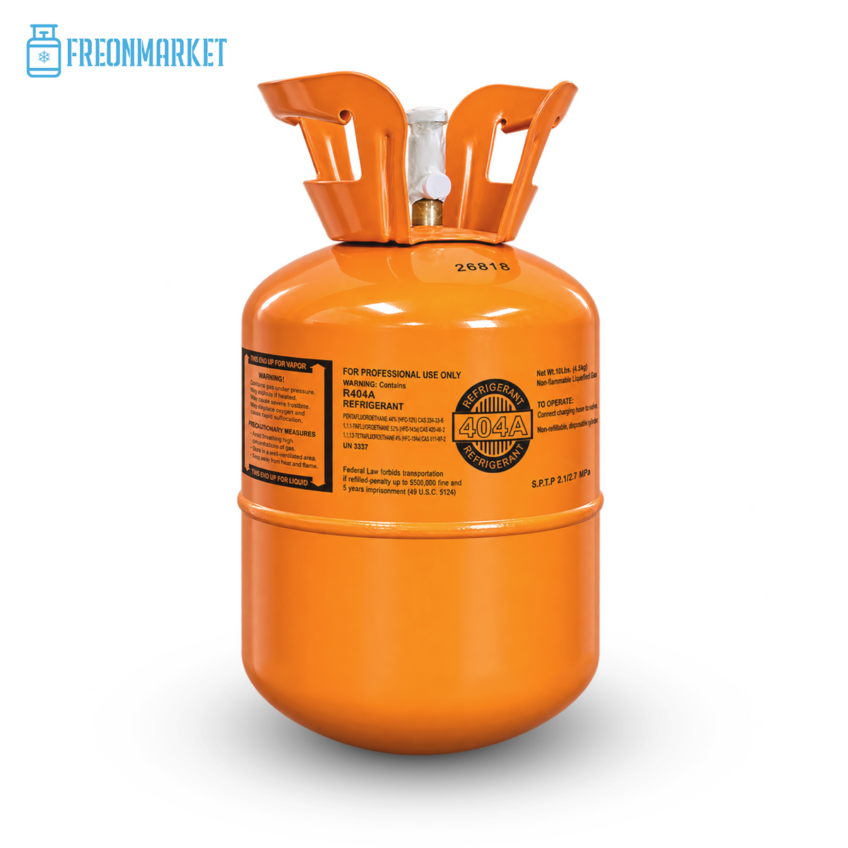 10Lb R404A R-404A Freon Refrigerant Gas