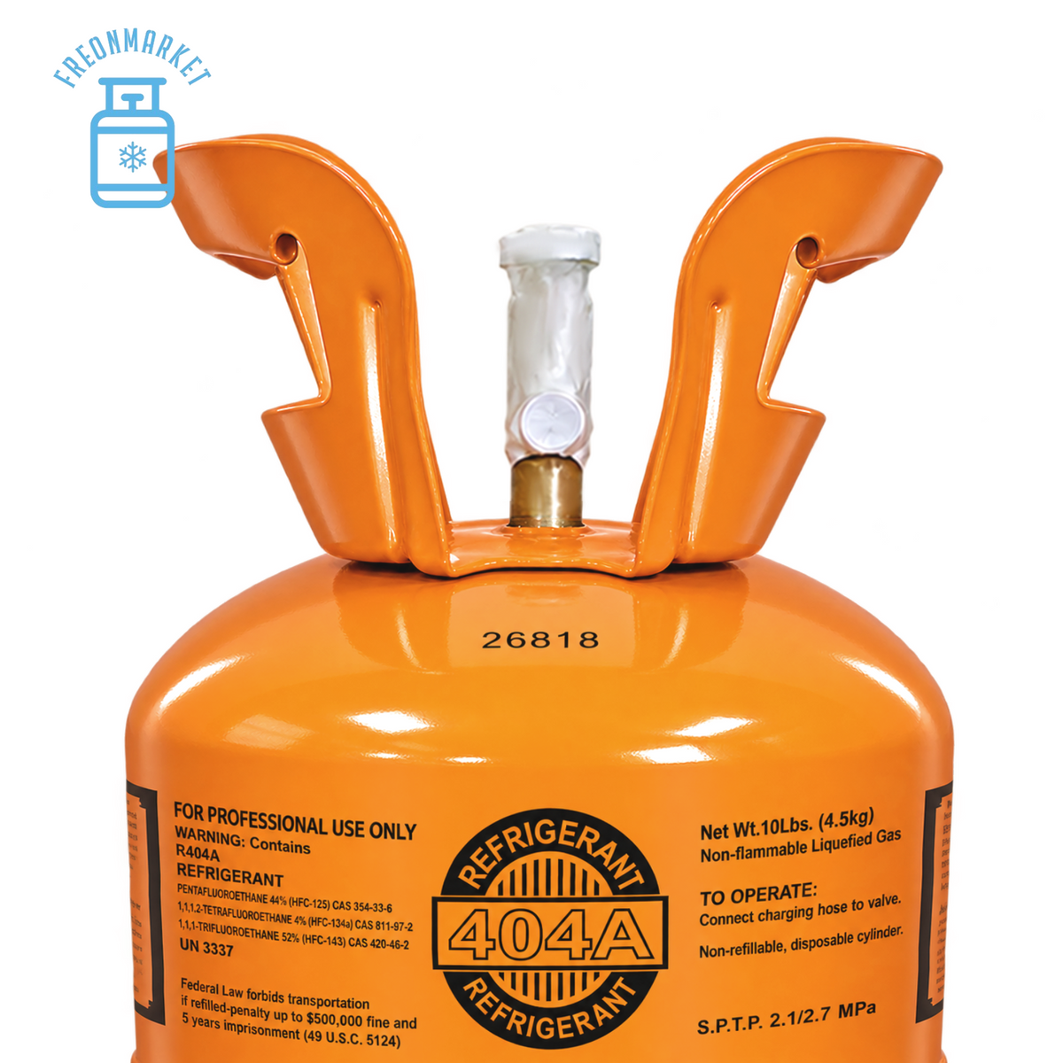 10 lb R404A Refrigerant for Commercial Refrigeration