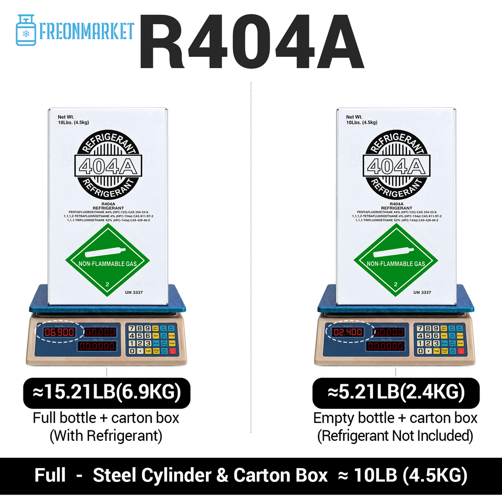 10Lb R404A R-404A Freon Refrigerant Gas