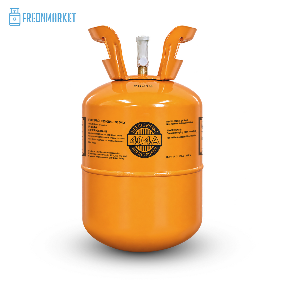10Lb R404A R-404A Freon Refrigerant Gas