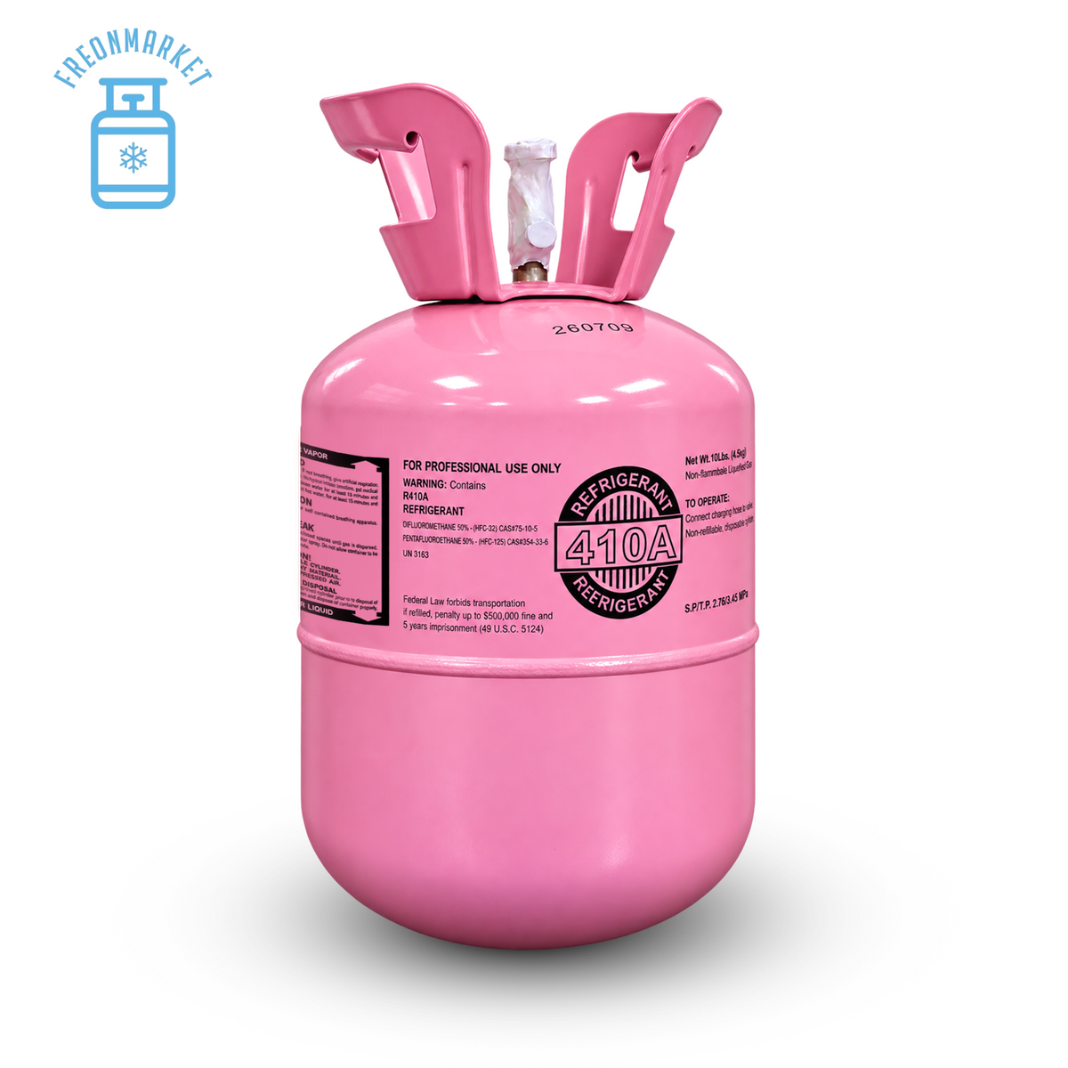 10 lb R410A Refrigerant for Compatible AC & Heat Pump Systems