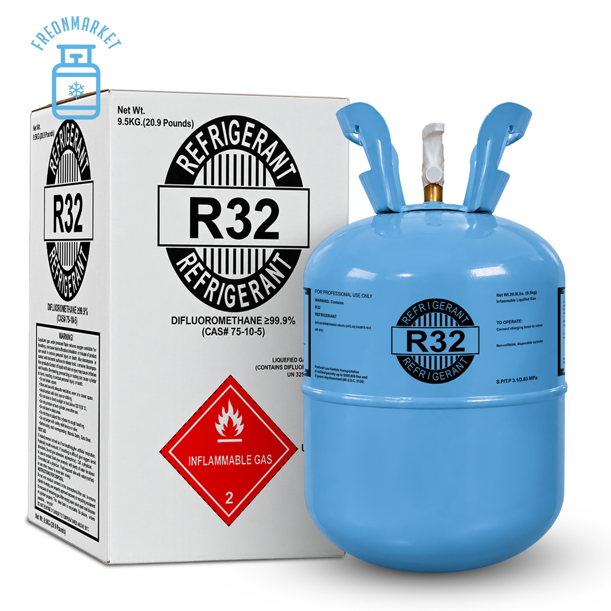20.9 lb R32 Refrigerant for Compatible AC and Heat Pump Systems
