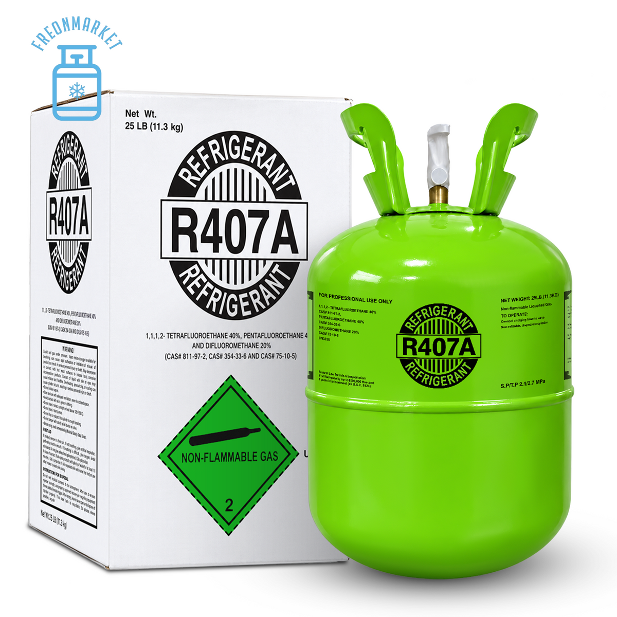 25 lb R407A Refrigerant for Commercial Refrigeration