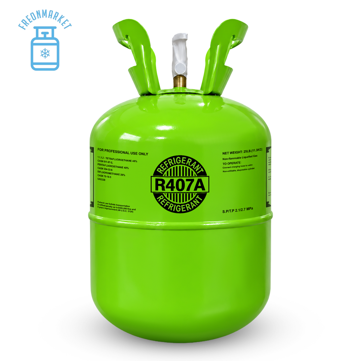 25 lb R407A Refrigerant for Commercial Refrigeration