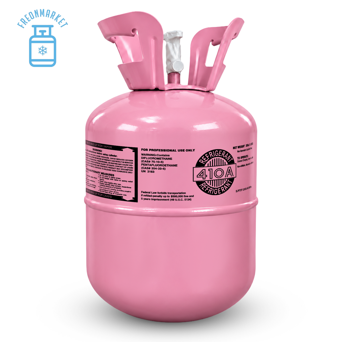 25 lb R410A Refrigerant for Compatible AC and Heat Pump Systems