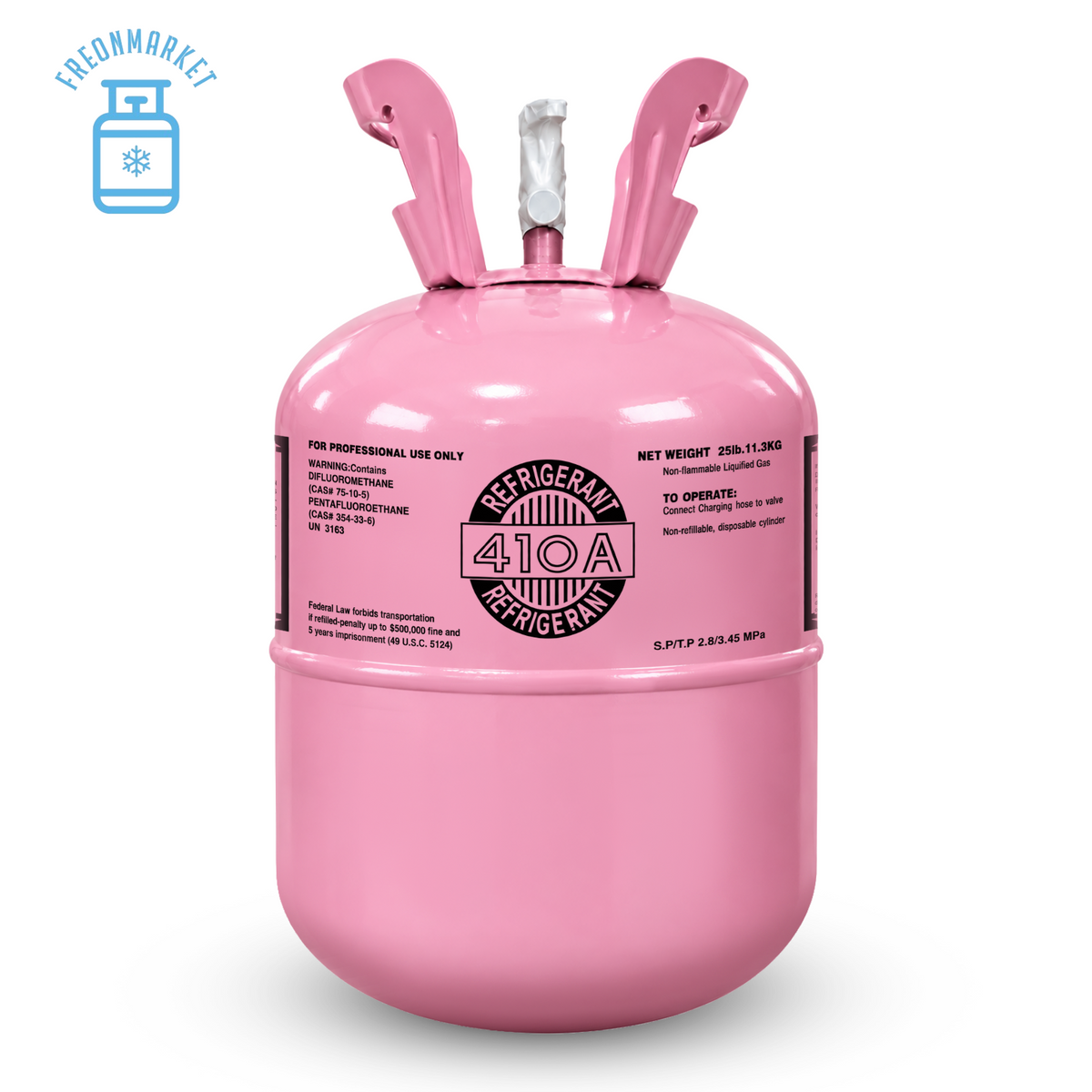 25 lb R410A Refrigerant for Compatible AC and Heat Pump Systems