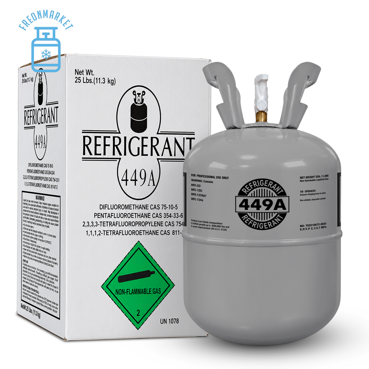 25 lb R449A Refrigerant for Commercial Refrigeration