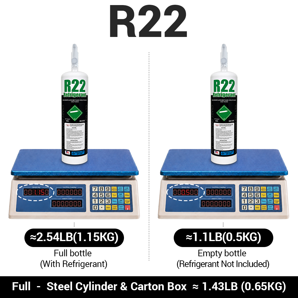 1.5Lb R22 R-22 Freon Refrigerant Gas