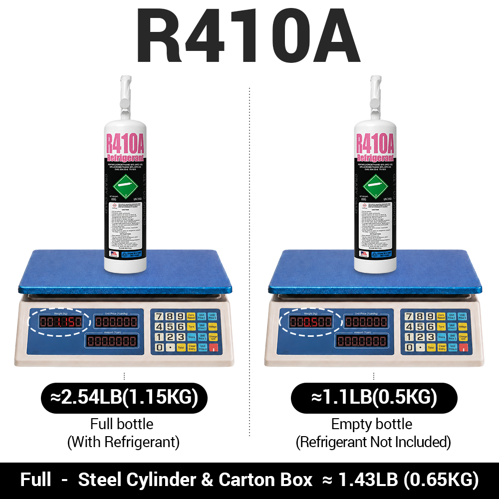 1.5Lb R410A R-410A Freon Refrigerant Gas