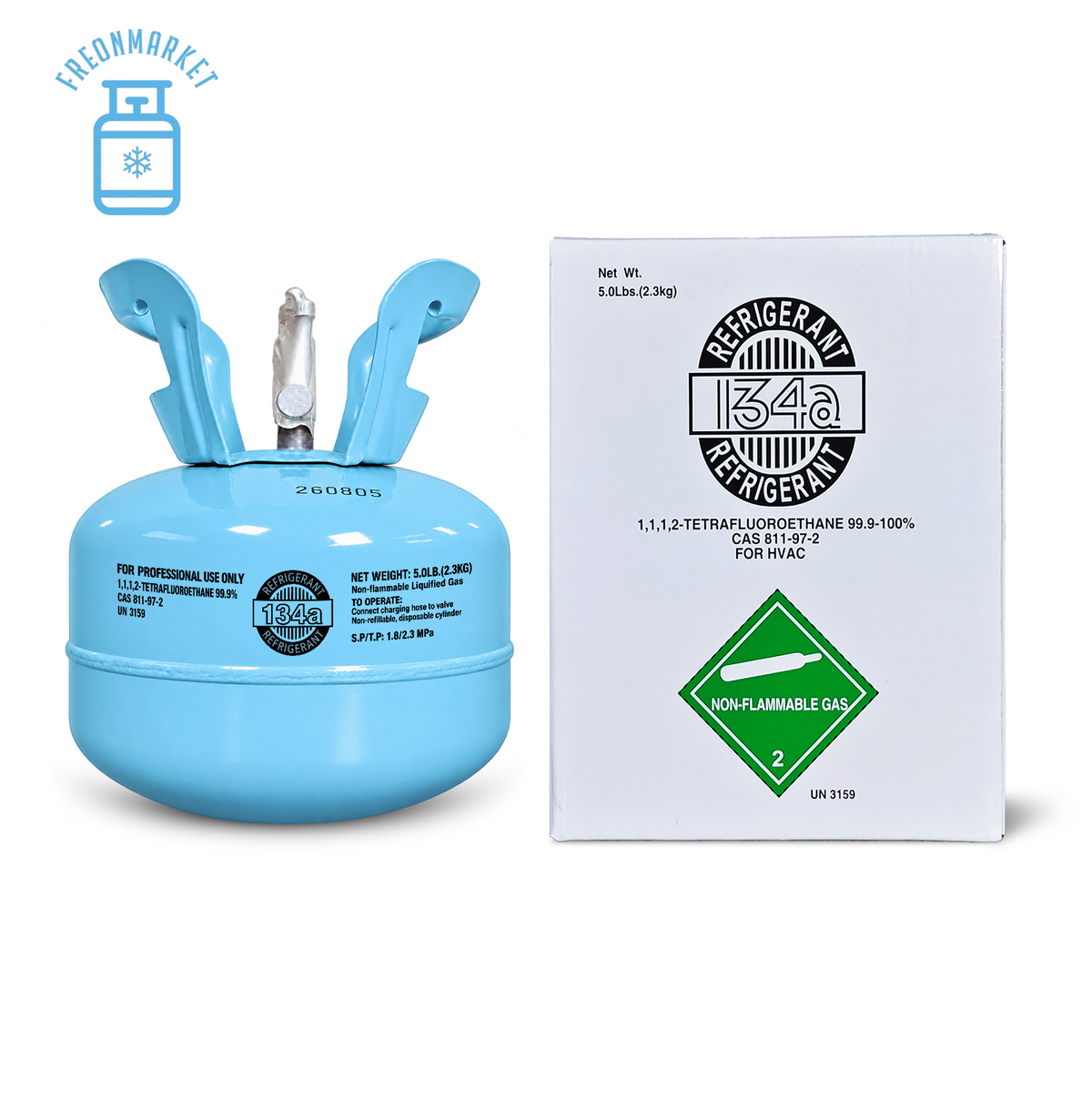 5 lb R134a Refrigerant for AC & Refrigeration Systems