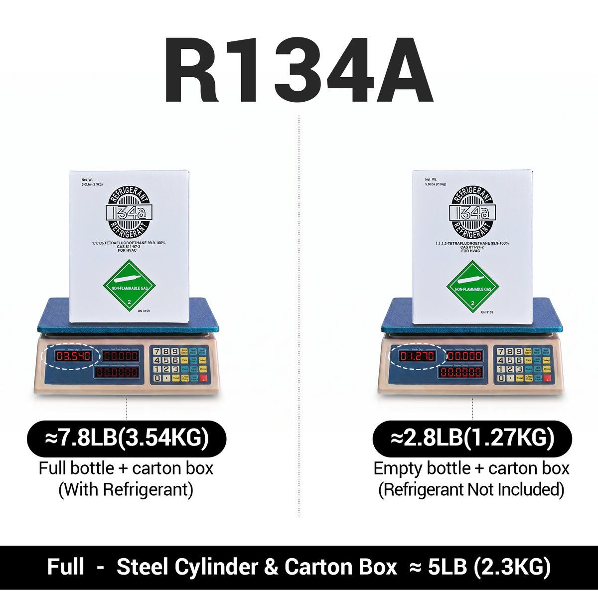 5Lb R134A Freon Refrigerant Gas