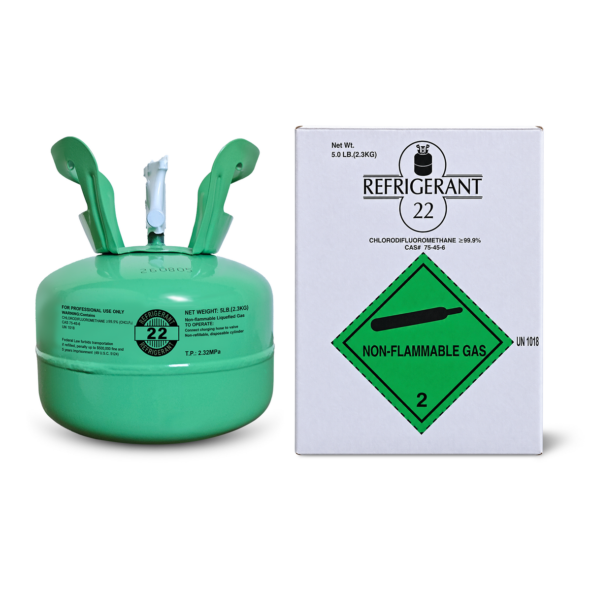 5Lb R22 R-22 Freon Refrigerant Gas