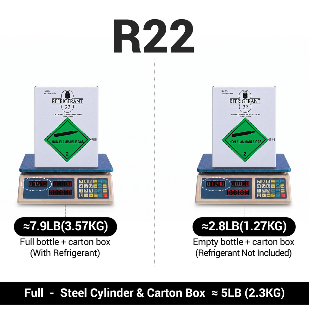 5Lb R22 R-22 Freon Refrigerant Gas