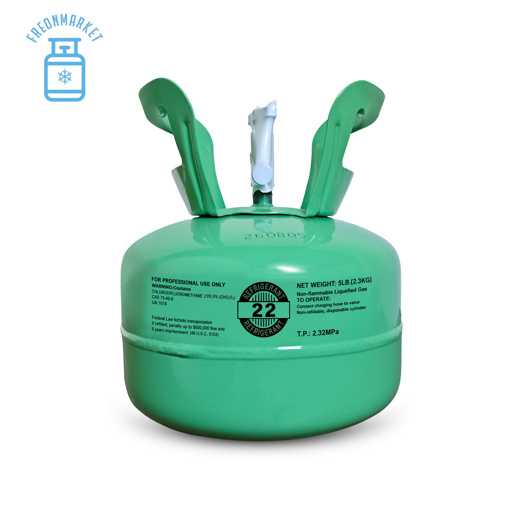 5 lb R22 Refrigerant for Compatible AC & Refrigeration Systems