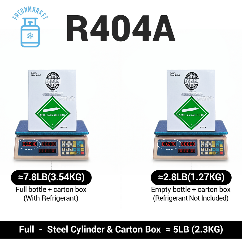 5 lb R404A Refrigerant for Commercial Refrigeration