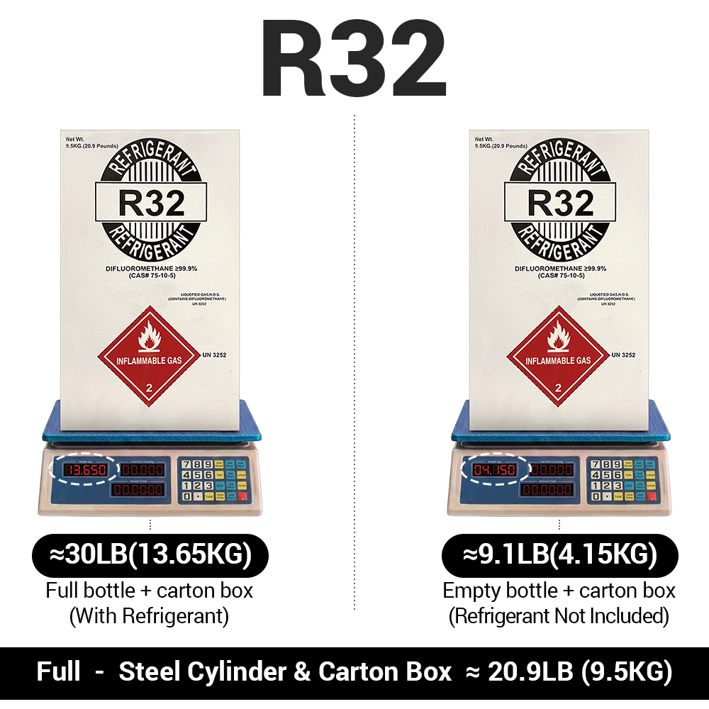 20.9LB R32 R-32 Freon Refrigerant Gas