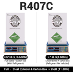 25LB R407C R-407C Freon Refrigerant Gas