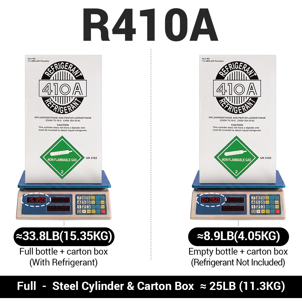 25LB R410A R-410A Freon Refrigerant Gas